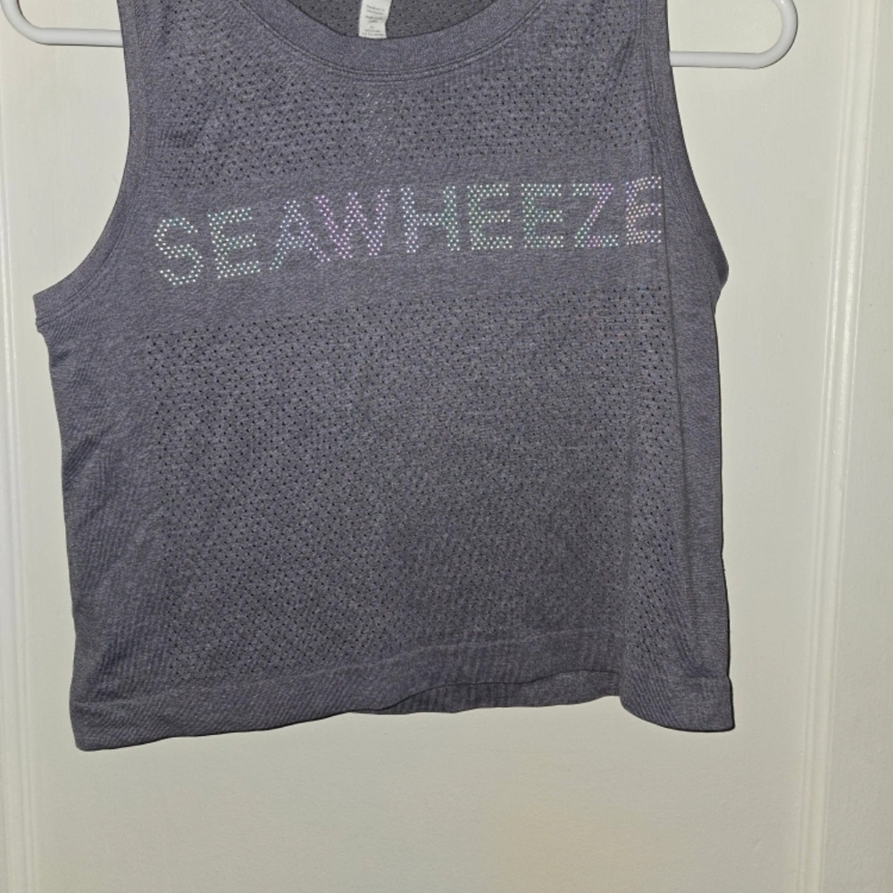 Lululemon Seawheeze Swiftly Breathe Reflective Crop Top